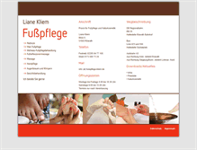 Tablet Screenshot of fusspflege-kliem.de